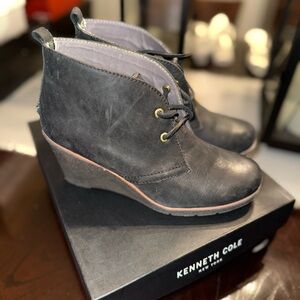 Sperry Black Wedge Ankle Boots